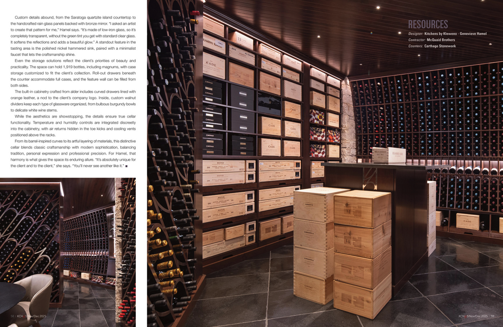 Kitchens by Kleweno Featured in Kansas City Homes & Style A Wine Cellar Worth Toasting To